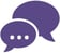Purple chat bubbles