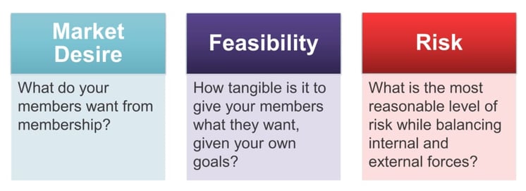 Market desire, feasibility, risk