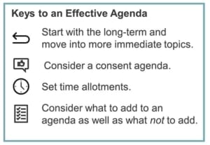 Keys to an Effective Agenda.
